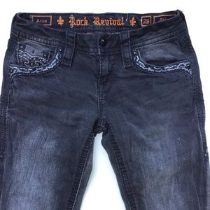 Rock Rivival Ariza Distressed Black Jeans Size 26